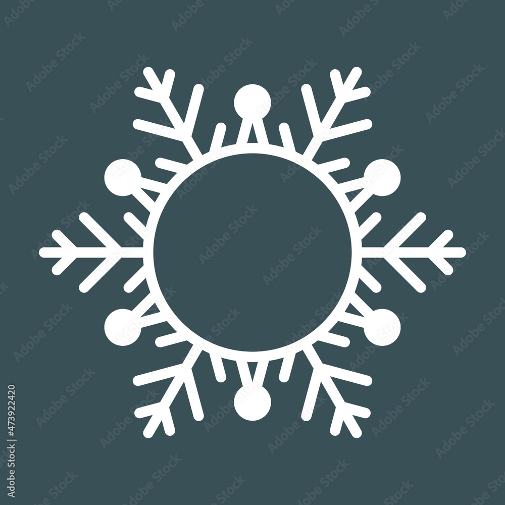 Winter snow snowflakes frame quality vector illustration cut Winter snow snowflakes frame quality vector illustration cut