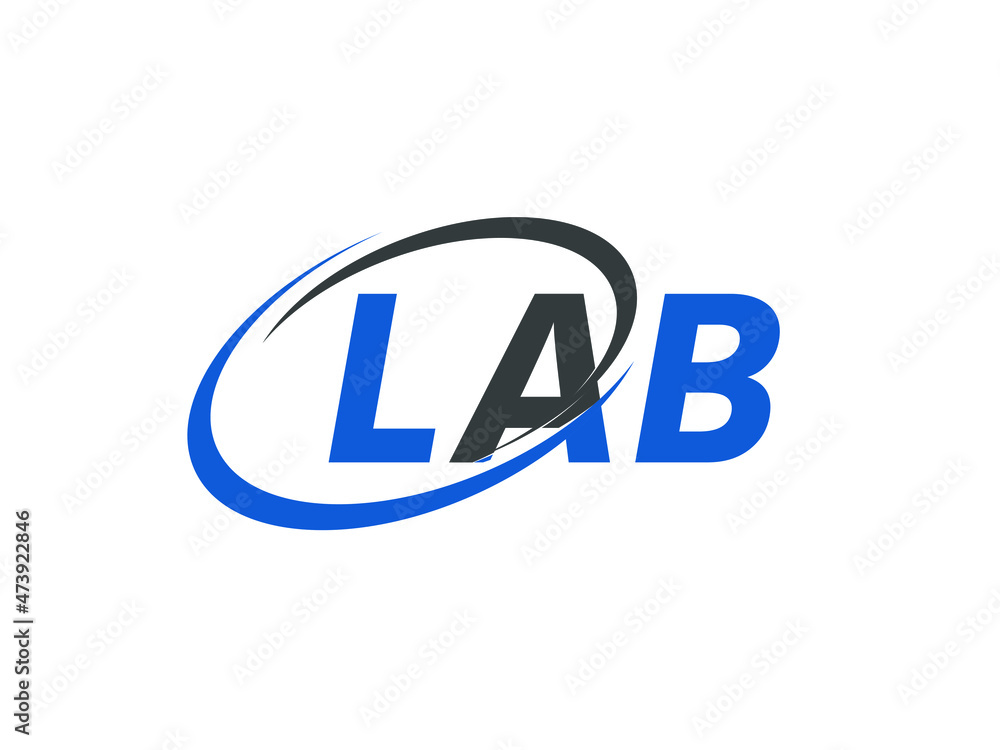 LAB letter creative modern elegant swoosh logo design LAB letter creative modern elegant swoosh logo design