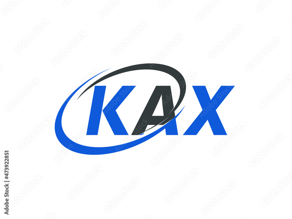 KAX letter creative modern elegant swoosh logo design