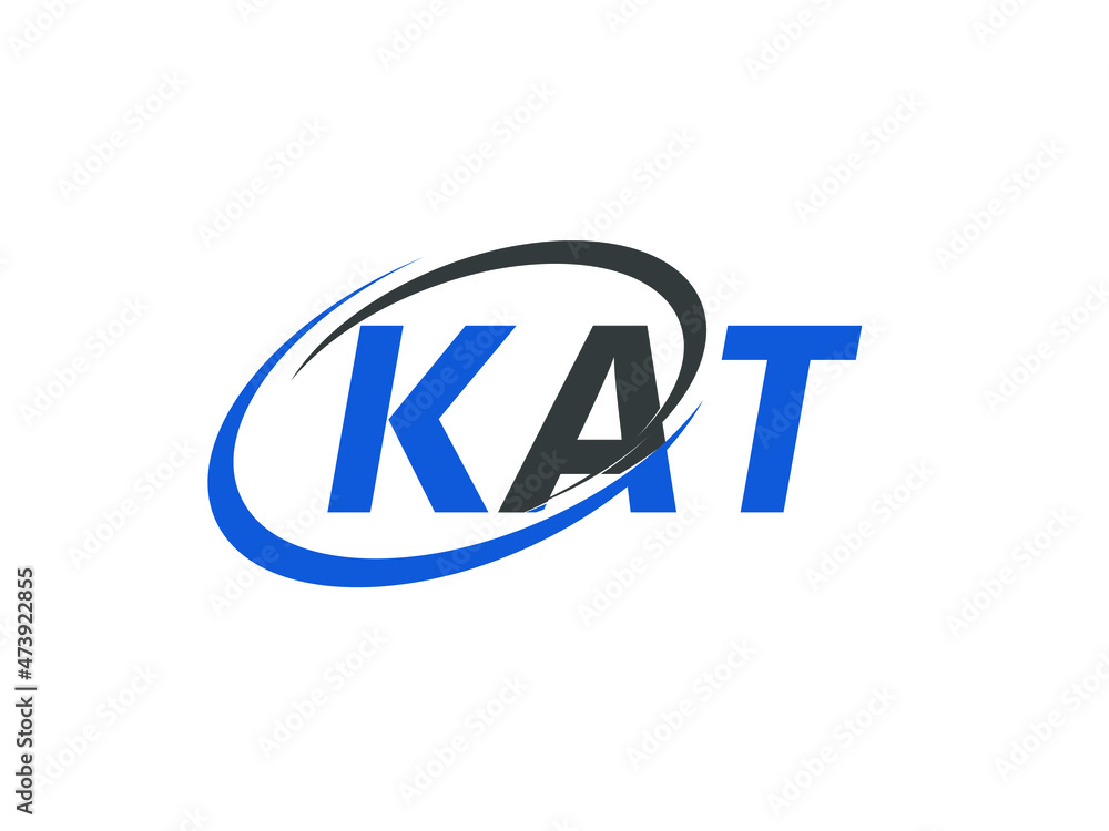 KAT letter creative modern elegant swoosh logo design KAT letter creative modern elegant swoosh logo design
