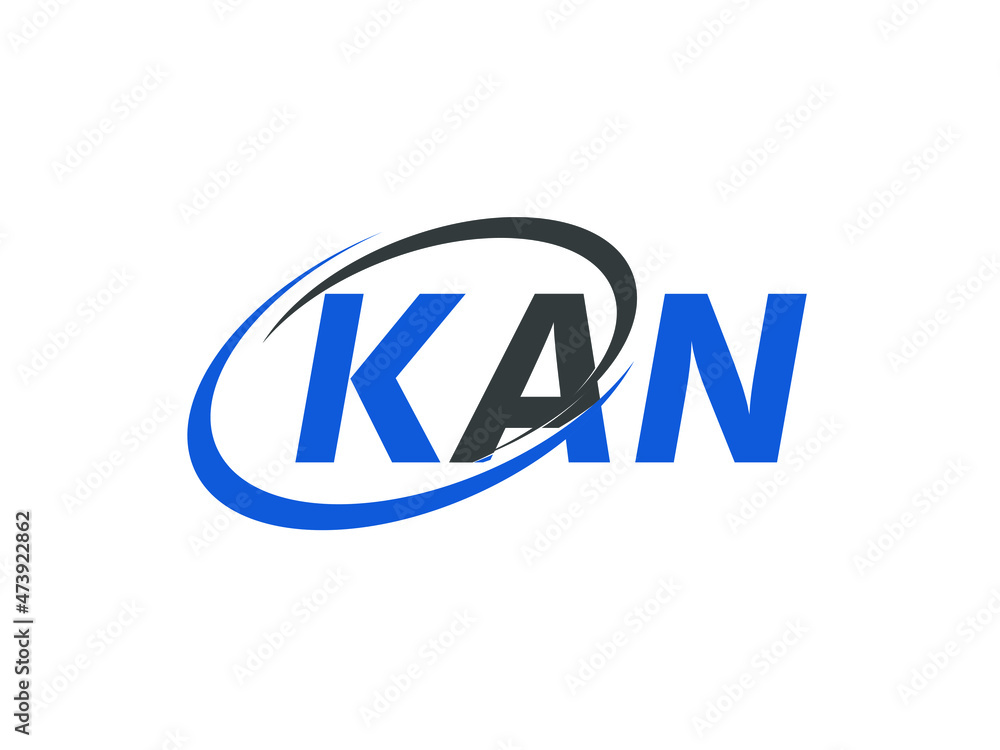 KAN letter creative modern elegant swoosh logo design KAN letter creative modern elegant swoosh logo design