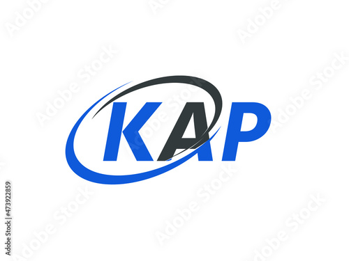 KAP letter creative modern elegant swoosh logo design