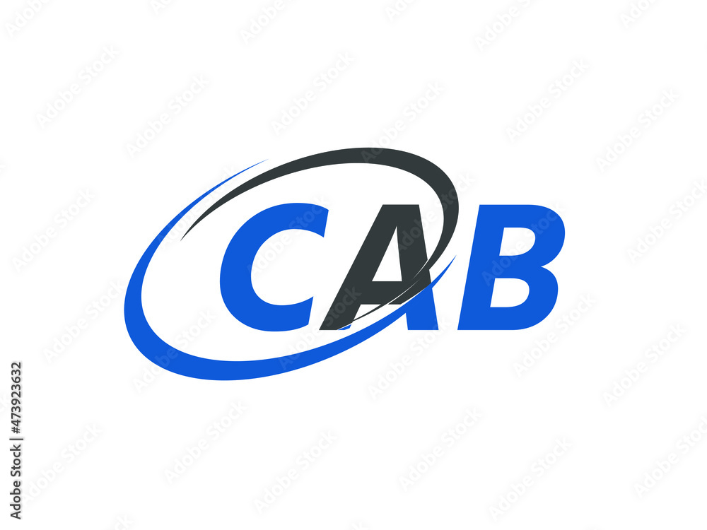 CAB letter creative modern elegant swoosh logo design CAB letter creative modern elegant swoosh logo design
