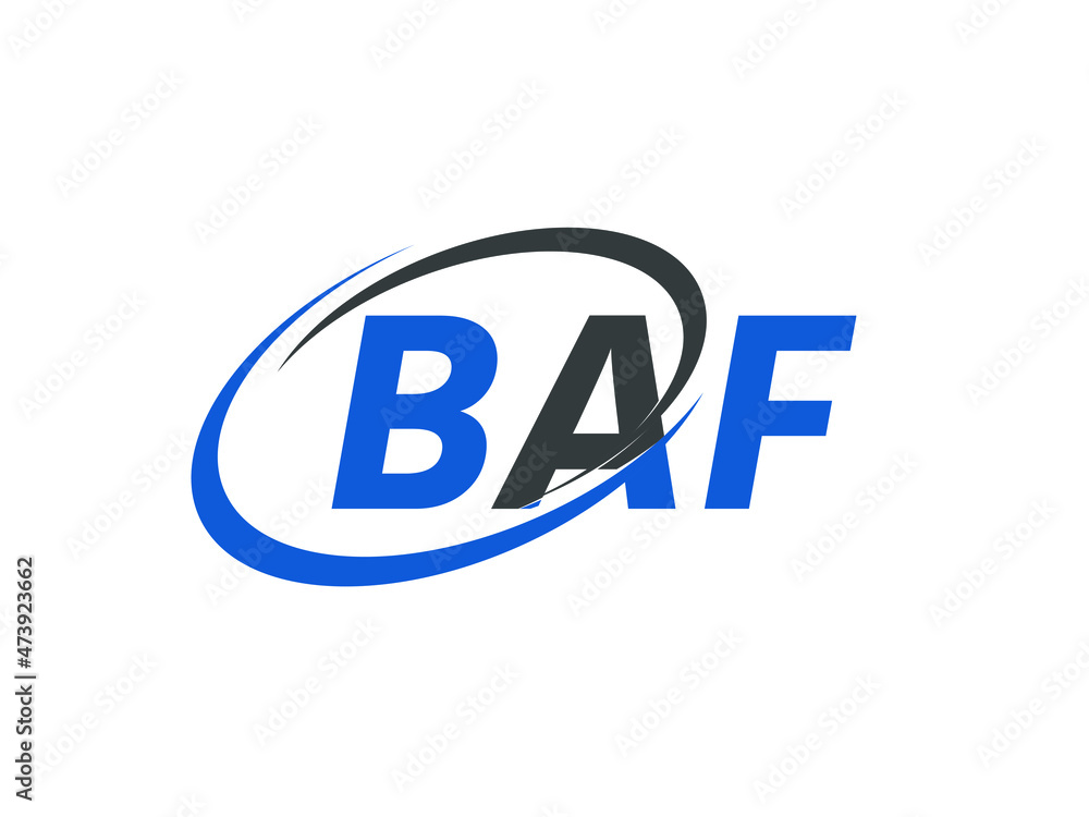 BAF letter creative modern elegant swoosh logo design BAF letter creative modern elegant swoosh logo design