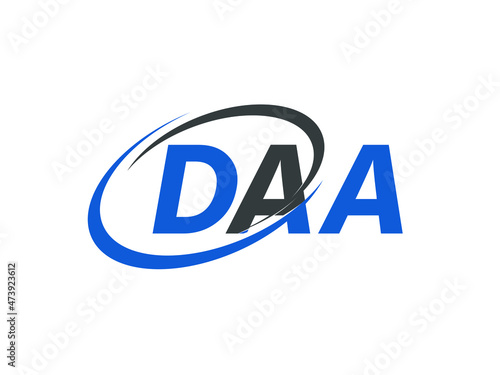 DAA letter creative modern elegant swoosh logo design