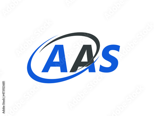 AAS letter creative modern elegant swoosh logo design