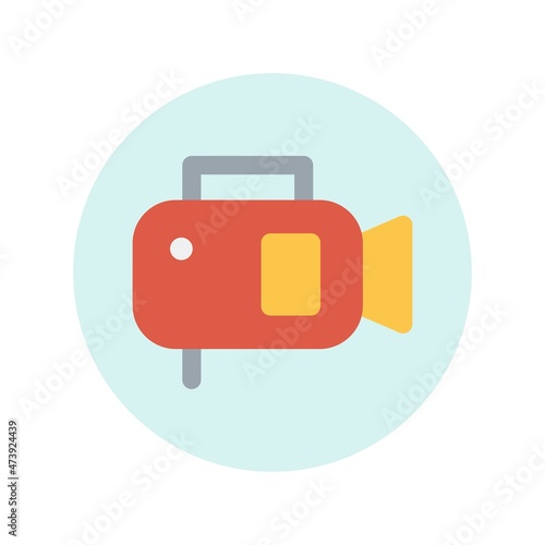 Video call Flat Vector Icon Design