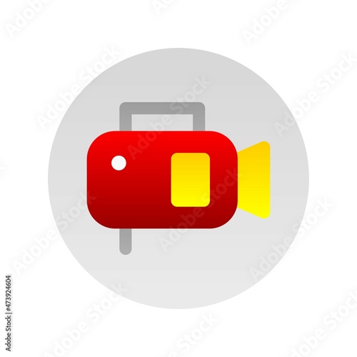Video call Flat Gradient Vector Icon Design