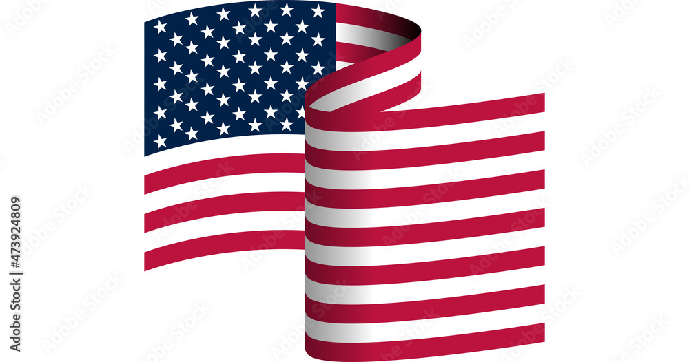 Old Glory - United States flag like illustration that is waving 