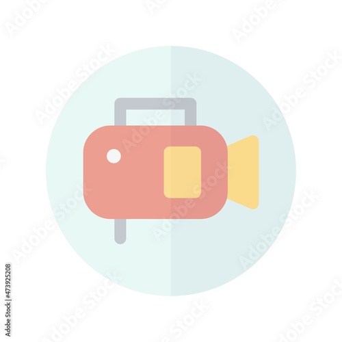 Video call Flat Light Vector Icon Design