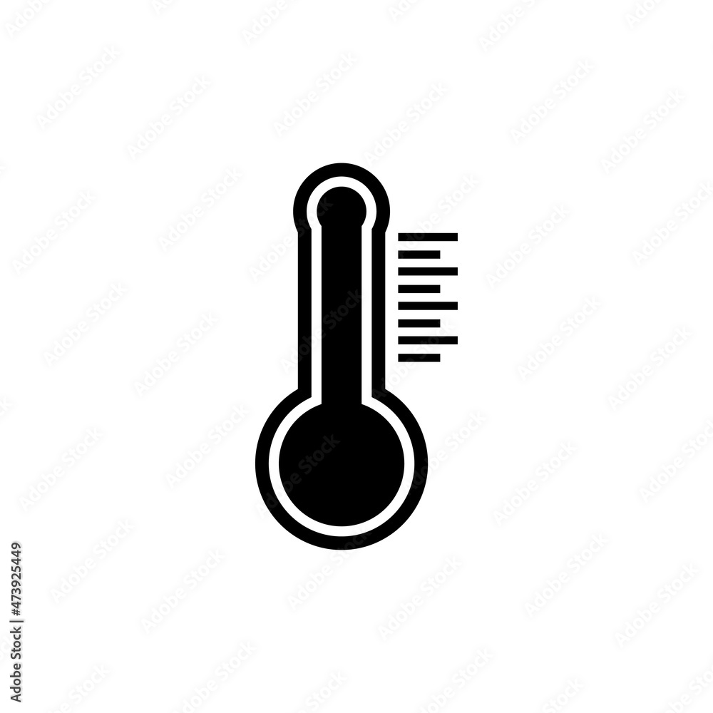 Temperature icon vector. Thermometer icon illustration. Flat design style on white background. Temperature icon vector. Thermometer icon illustration. Flat design style on white background.