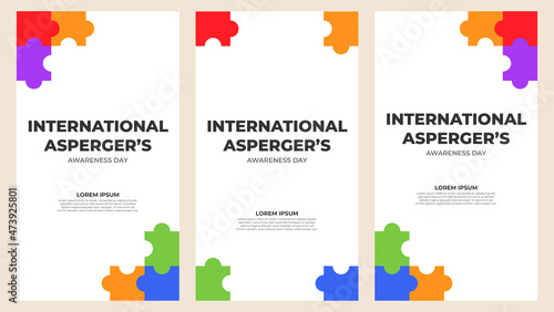 international aspergers awareness day social media stories design