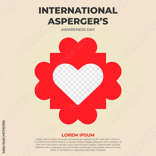 international asperger awareness day love illustration design photo
