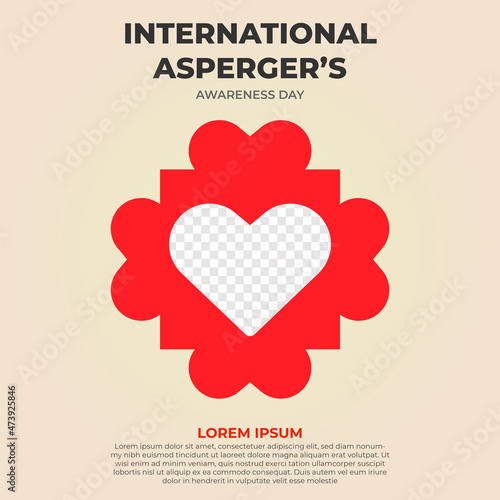 international asperger awareness day love illustration design