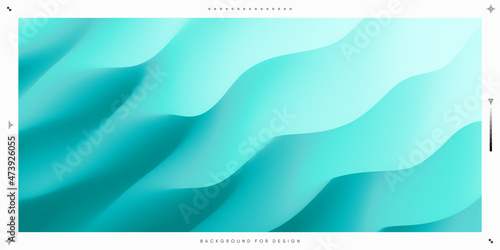 Blue abstract wavy background for banner, flyer and poster. Dynamic effect. Vector illustration. Cover design template. Can be used for advertising, marketing or presentation.