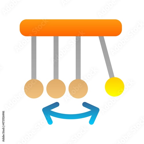 Pendulum Flat Gradient Vector Icon Design