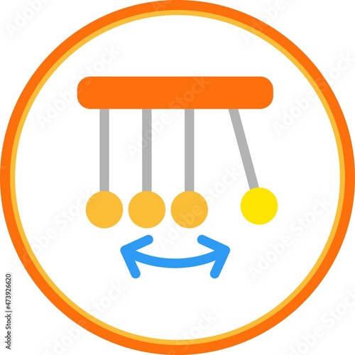 Pendulum Flat Circle Vector Icon Design