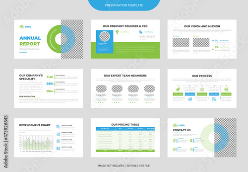 Annual report PowerPoint presentation, Creative clean modern presentation template
