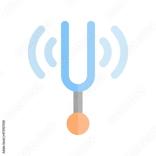 Tuning Fork Flat Light Vector Icon Design