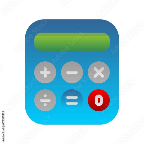 Calculator Flat Gradient Vector Icon Design