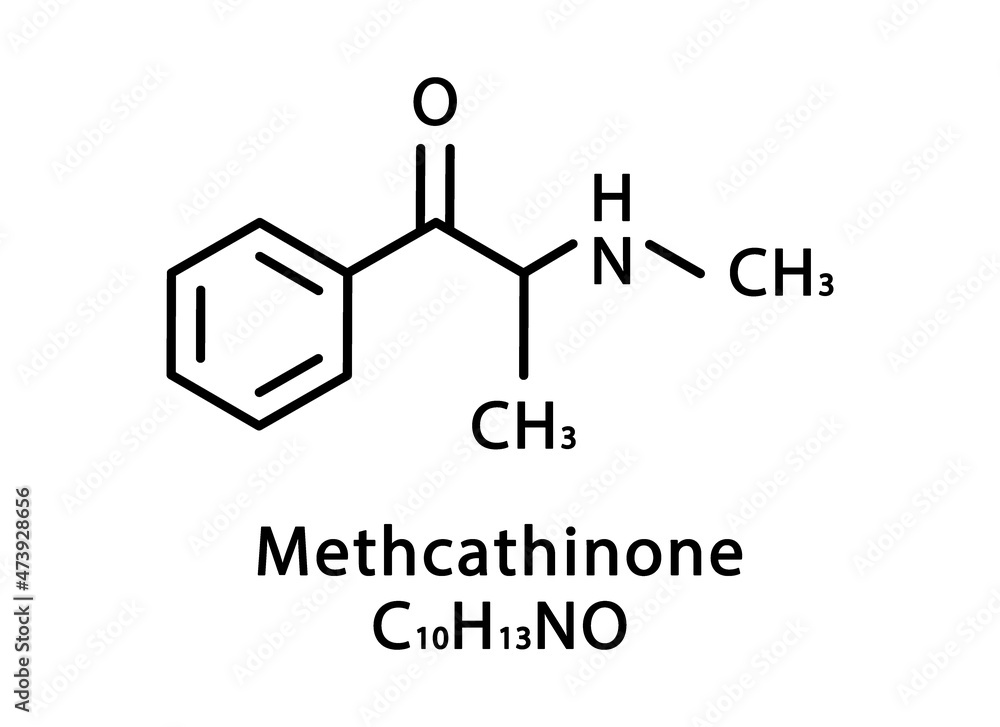 Methcathinone molecular structure. Ephedrone skeletal chemical formula. Chemical molecular formula vector illustration Methcathinone molecular structure. Ephedrone skeletal chemical formula. Chemical molecular formula vector illustration