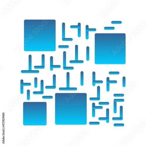 Qr code Flat Gradient Vector Icon Design