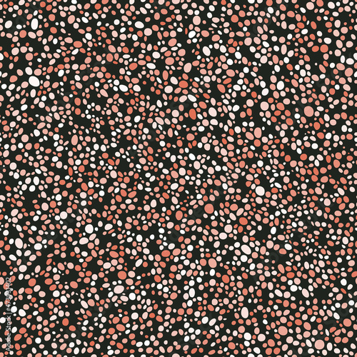 Gravel Texture. Seamless pattern. Abstract pebble, stone, boulder, rubbish, nodule, cobblestone, cobble, rock, rubble, pebble, paving stone, texture, bubble, mosaic. Vector illustration. Hand drawn.