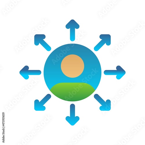 Opportunities Flat Gradient Vector Icon Design