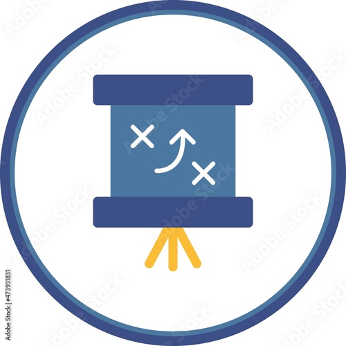 Tactics  Flat Circle Vector Icon Design