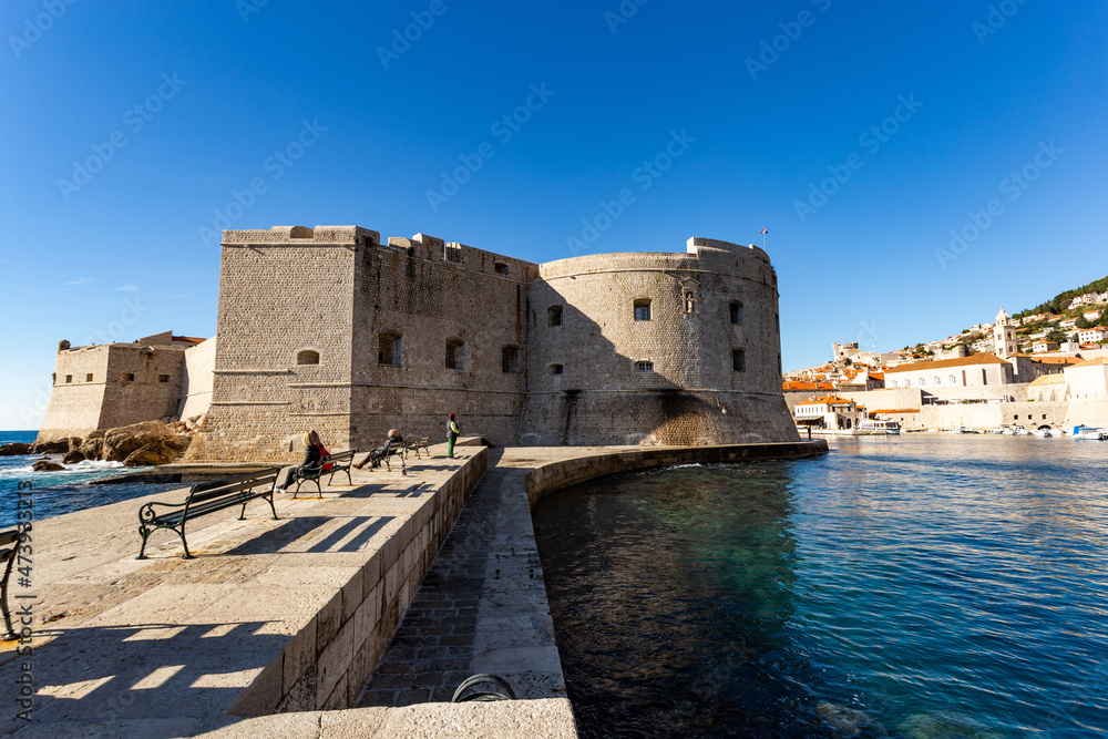 View of the Fort St. John. Dubrovnik. Croatia.