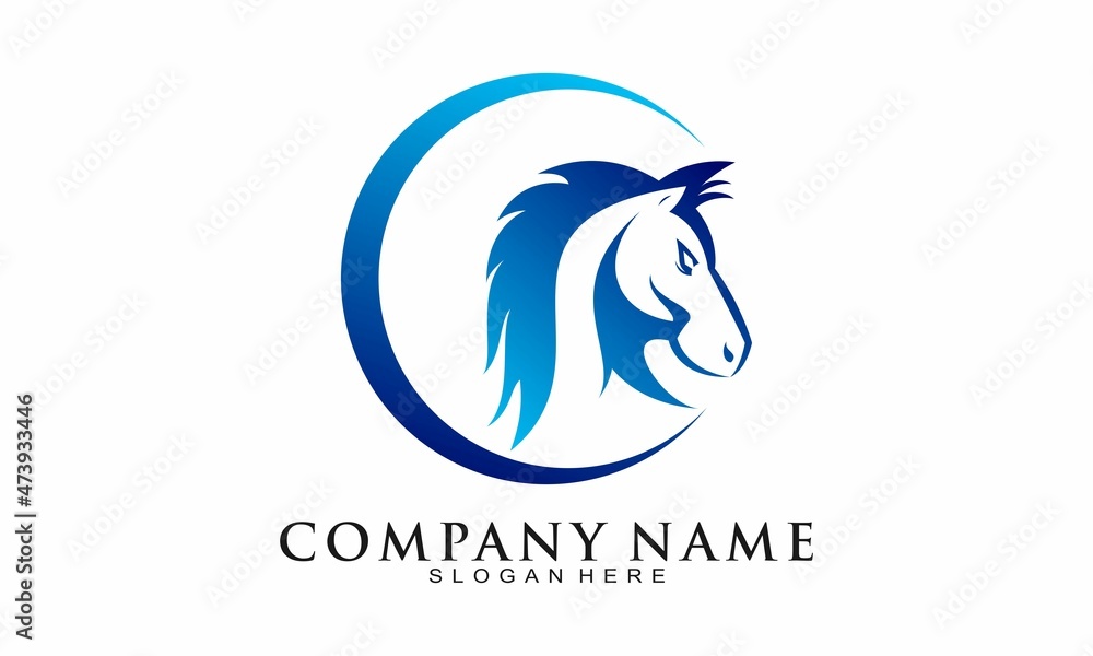 Fototapeta premium Horse head elegant logo design