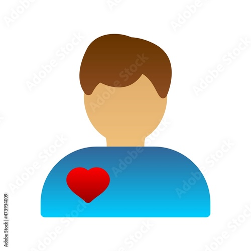 Boyfriend Flat Gradient Vector Icon Design