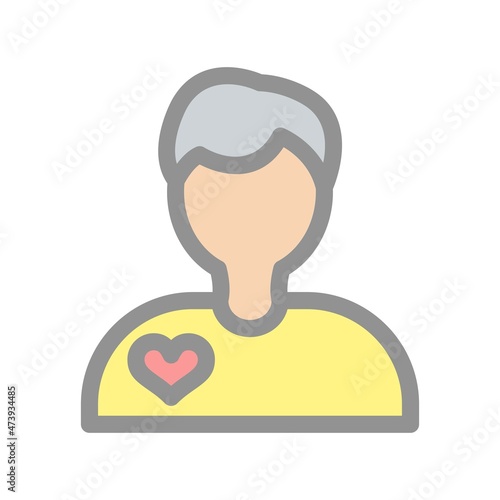Boyfriend Filled light Vector Icon Design