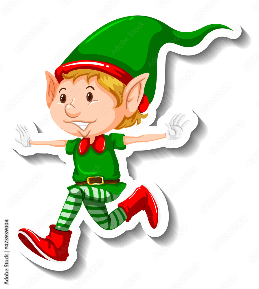 Christmas elf cartoon character Christmas elf cartoon character