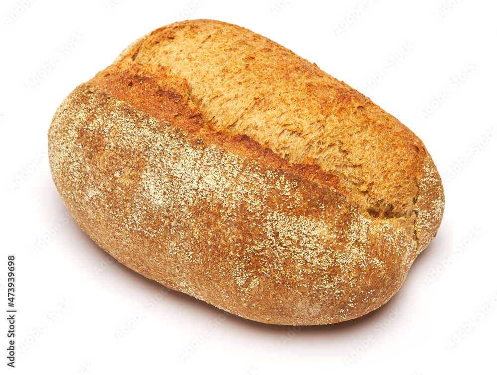 Studio shot of Loaf of bread isolated on a white background
