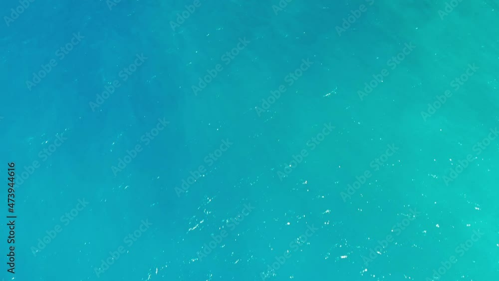 Turquoise Ocean At Agia Kiriaki Beach In Kefalonia, Greece - aerial drone shot Turquoise Ocean At Agia Kiriaki Beach In Kefalonia, Greece - aerial drone shot