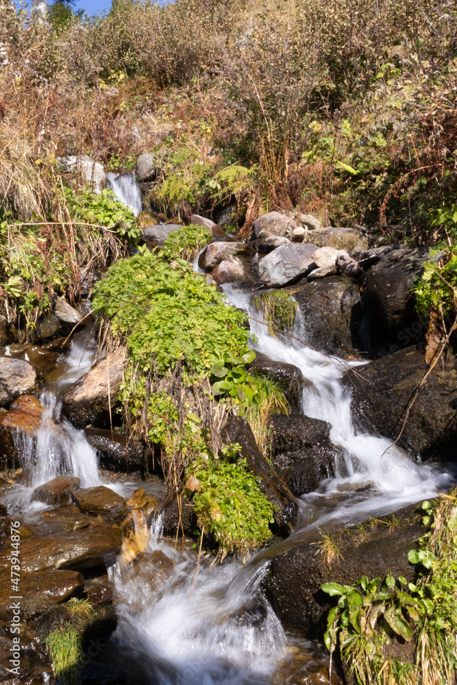 Italian mountain river with clear water. Italian mountain river with clear water.
