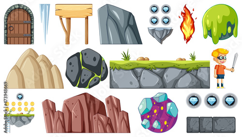 Set of isolated fantasy space objects