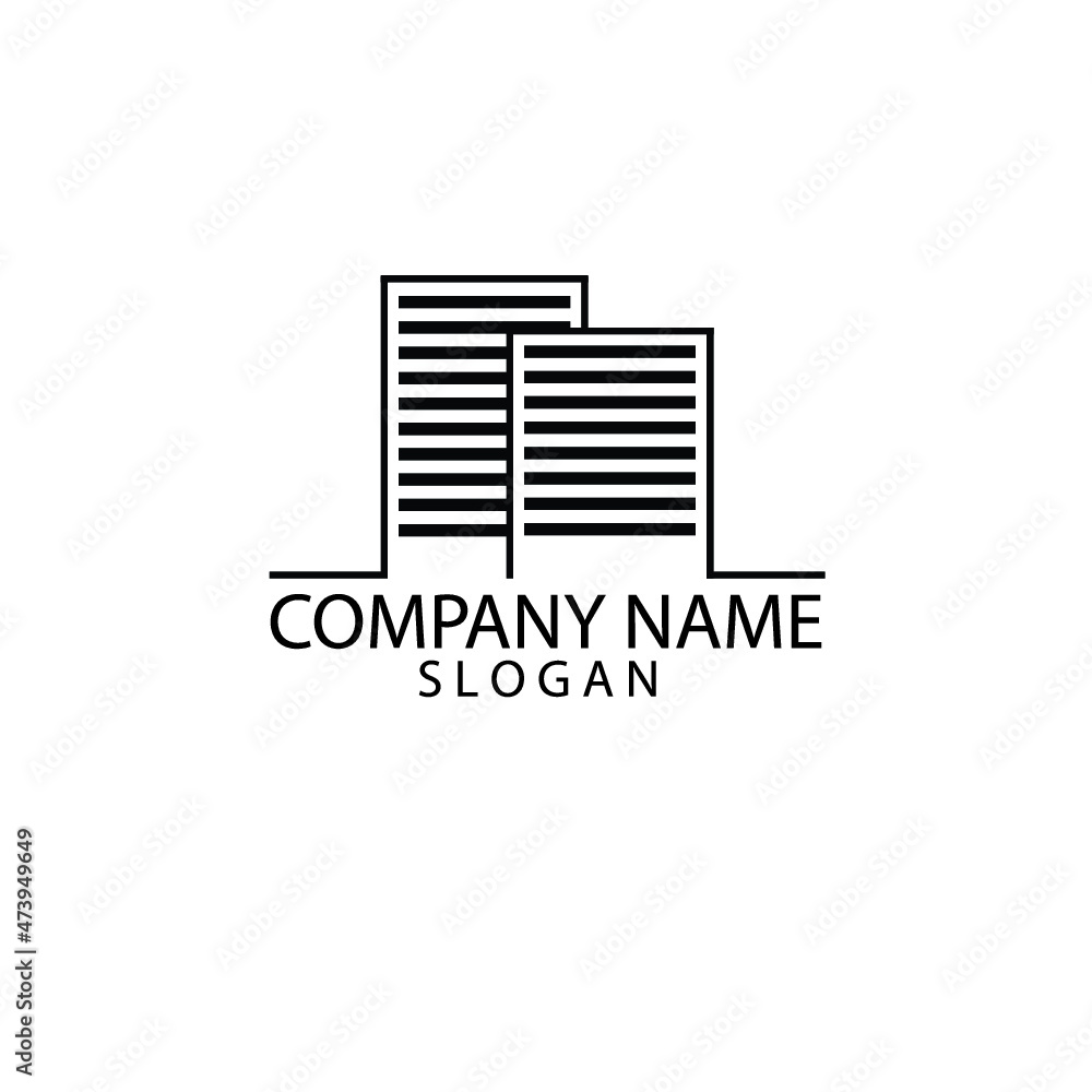 Building logo isolated on a white background Building logo isolated on a white background