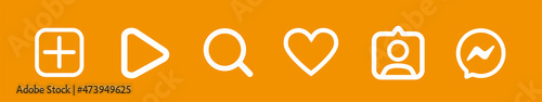 Simple social media icon set, vector illustration. Network concept. Vector icon.