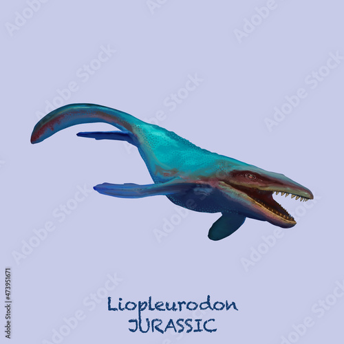Liopleurodon JURASSIC. A collection of various dinosaurs and reptiles that lived during the Jurassic Period of Earth's history