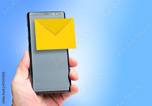 E-mail concept. Emails in a...