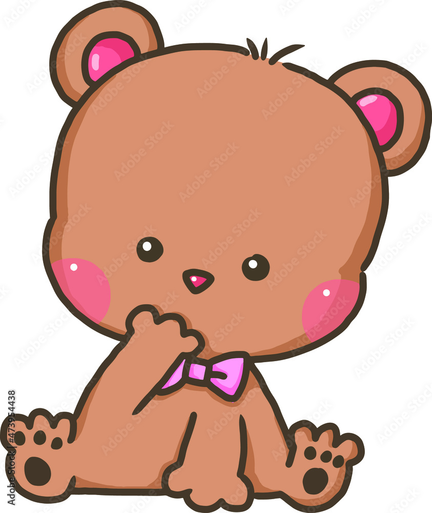 Obraz premium baby with teddy bear