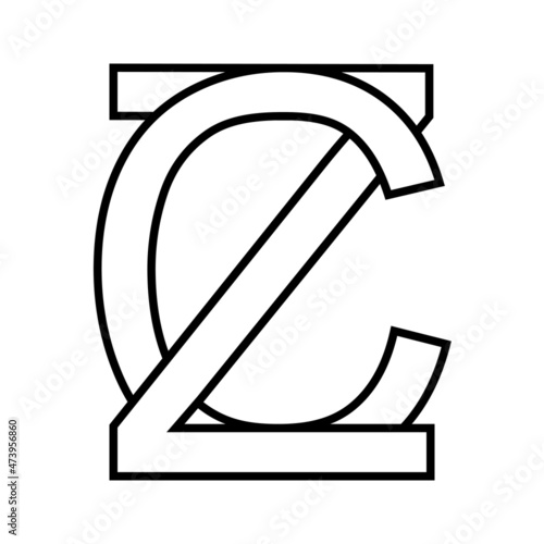 Logo sign zc cz icon czech ...