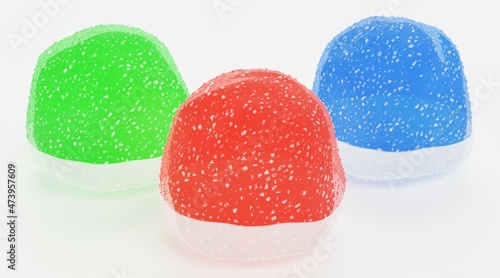 Tableau sur toile Realistic 3D Render of Gumdrops