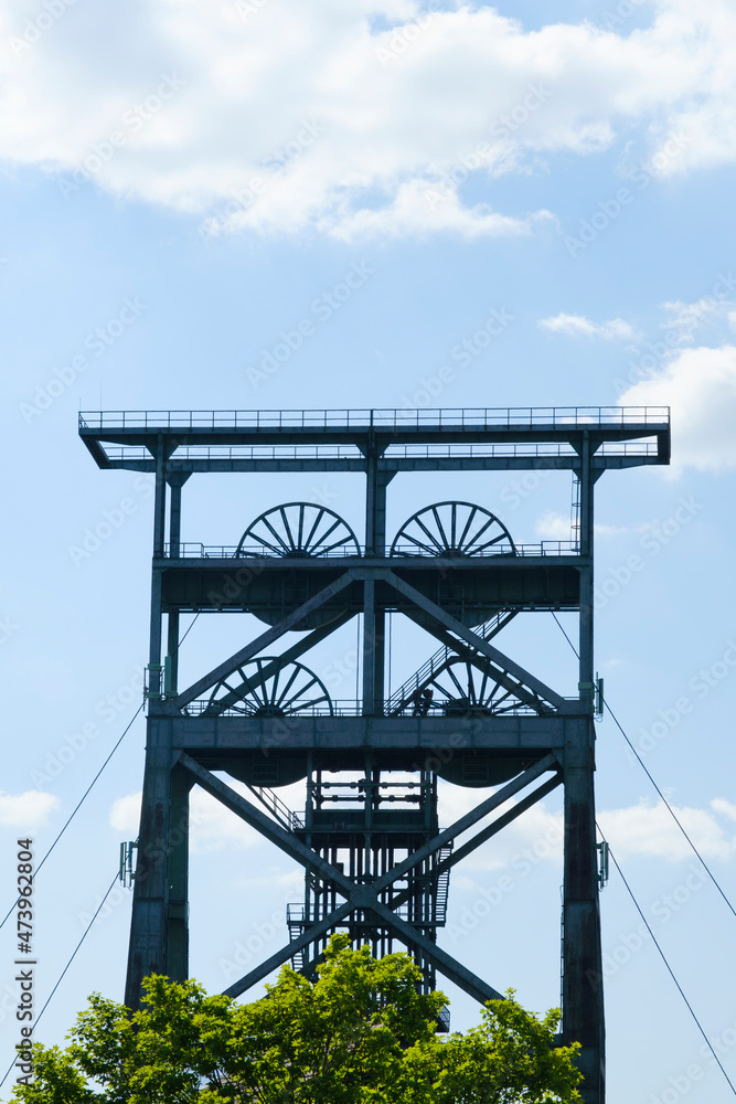 Metallic shaft tower at Dortmund, North Rhine Westphalia, Germany Metallic shaft tower at Dortmund, North Rhine Westphalia, Germany