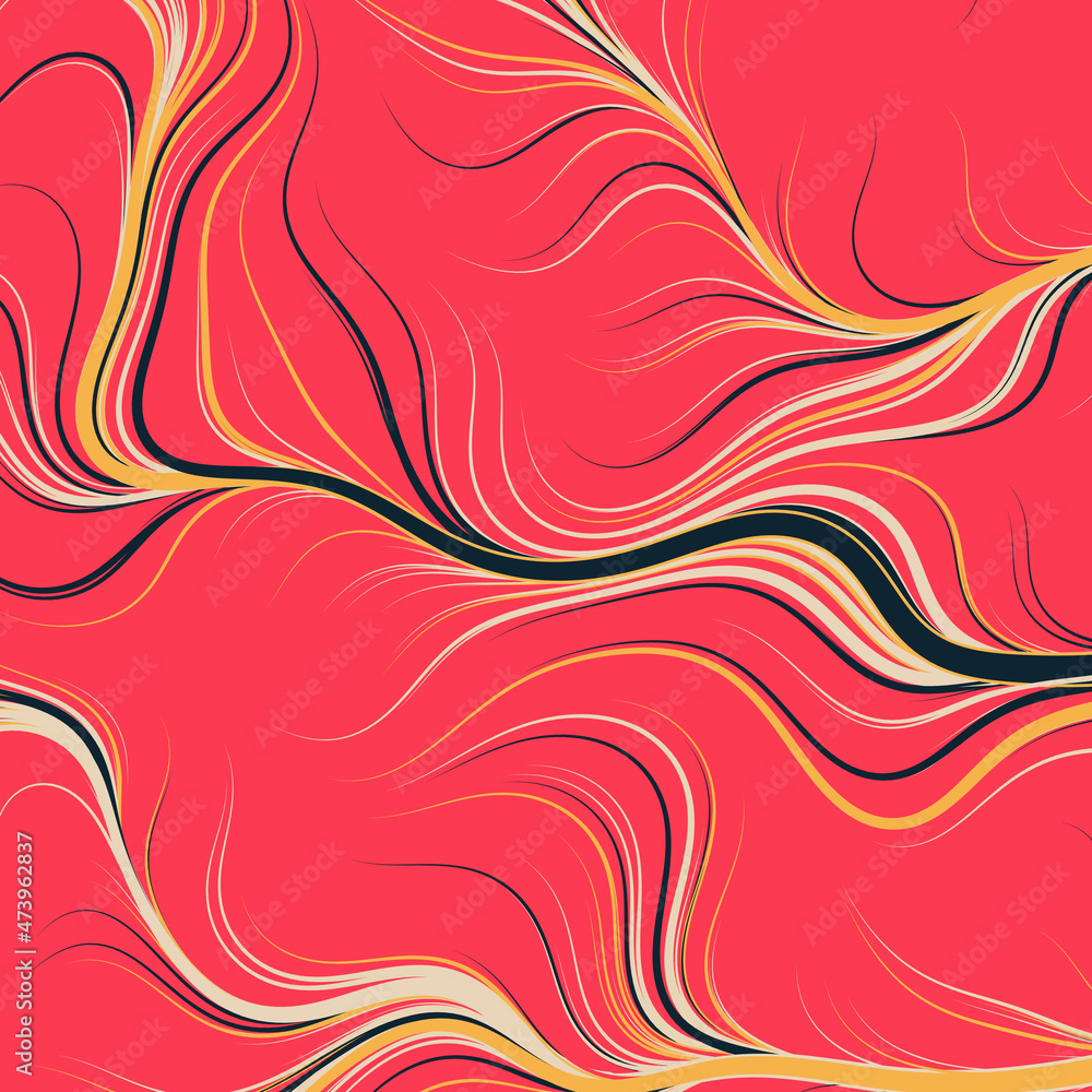 Fototapeta premium Abstract Perlin Noise Geometric Pattern generative computational art illustration