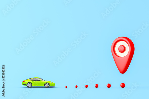 Location icon for search some place. 3d rendering