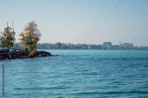 The shore of Lake Balaton in Hungary