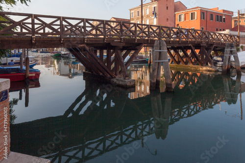 Venezia. Ponte di legno a Santa Marta